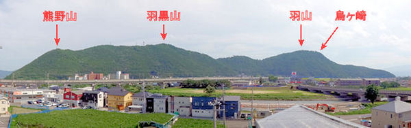 北側から見た福島市の信夫山(しのぶやま) 北側から見た福島市の信夫山(しのぶやま)